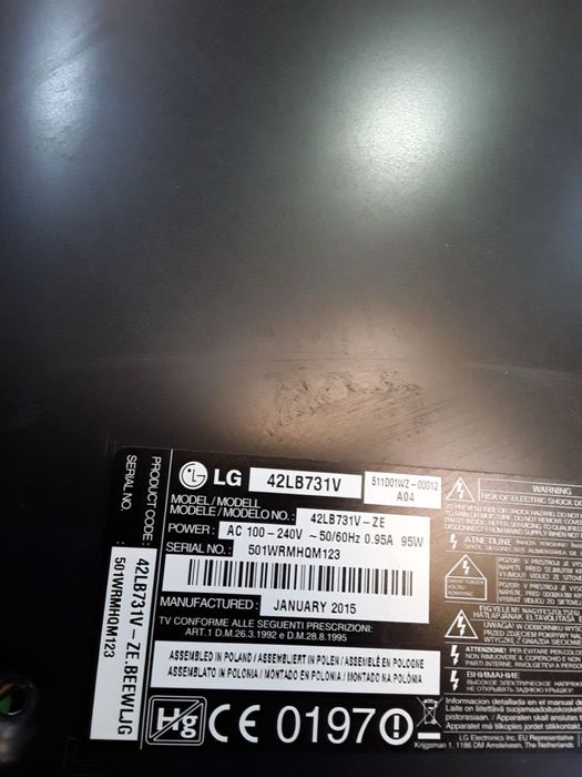 Телевизор LG за части