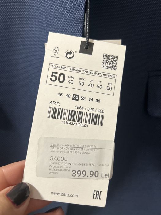 Vand sacou Zara nou,cu eticheta