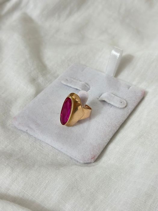 Золотые серьги перстень