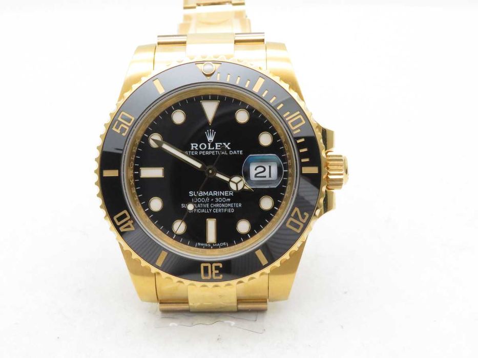Rolex Submariner 116618LN Yellow Gold – Черен циферблат, керамичен безел, автоматичен – реални снимки