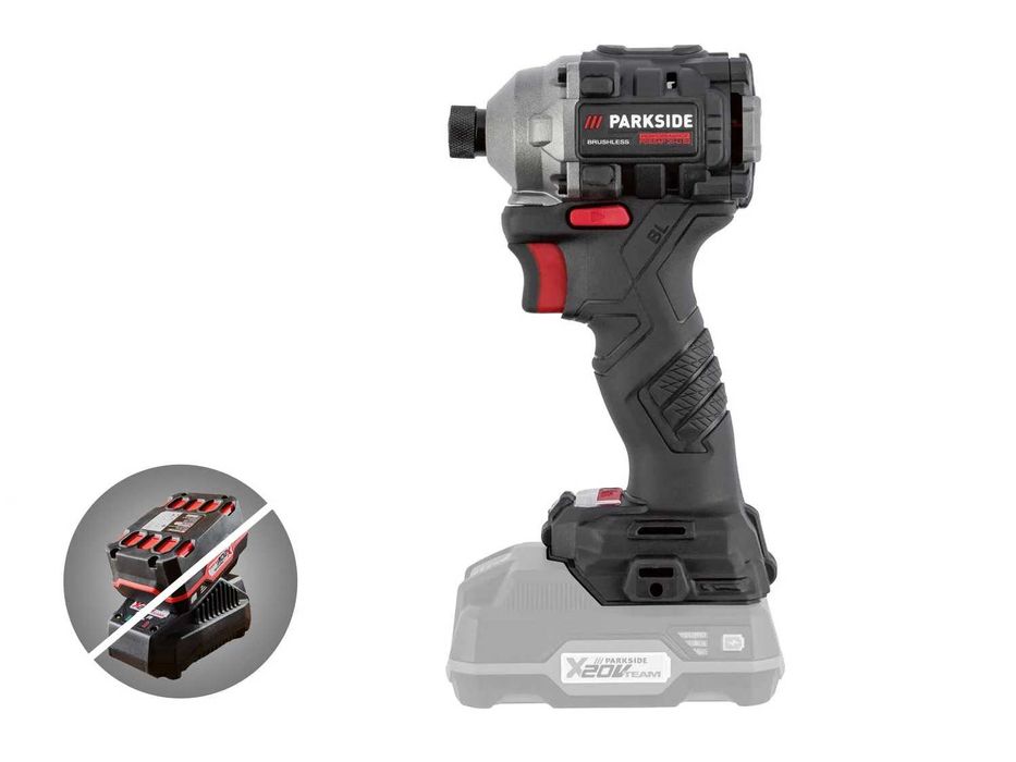 Нов Импакт Ударен винтоверт Parkside 226Nm Performance безчетков Куфар