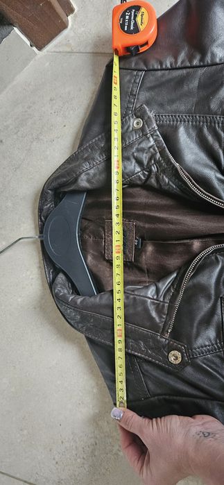 Яке,естествена кожа,тъмно кафяво