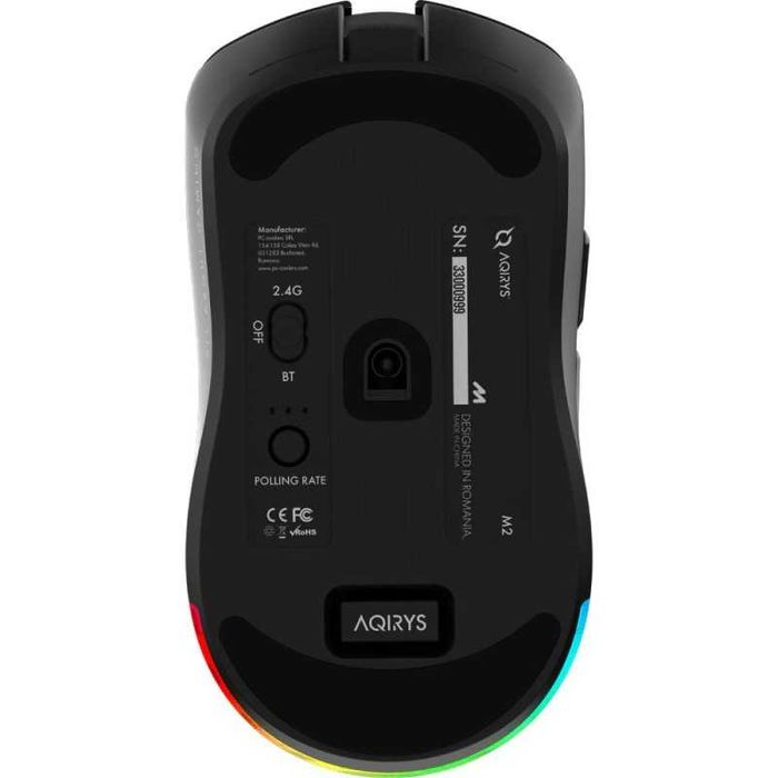 Mouse Gaming AQIRYS M2 RGB Wireless Black