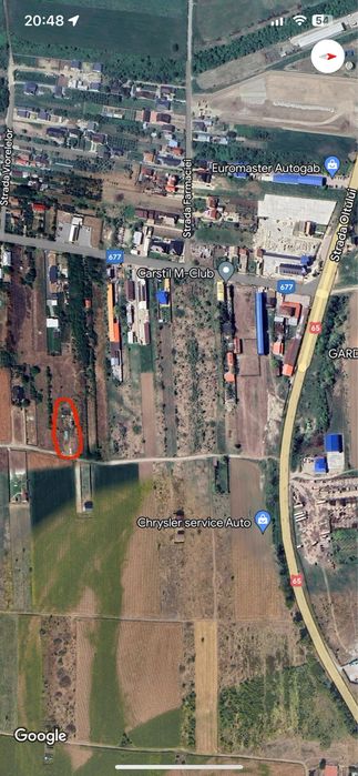 Teren pentru casa intravilan 1350mp 37€/mp la intrare in Slatioara