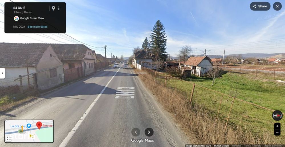 Casă cu teren, intravilan, front E60, Albesti, Sighisoara, Mures