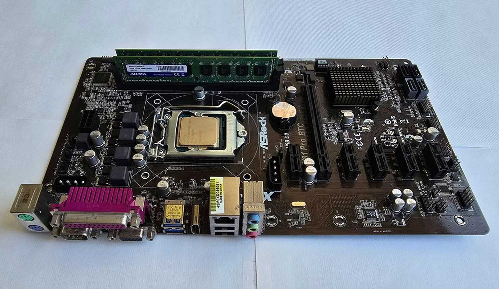 Комплект дъно, процесор и рам ASROCK h81 Pro + Celeron G1840 + 8Gb Ram