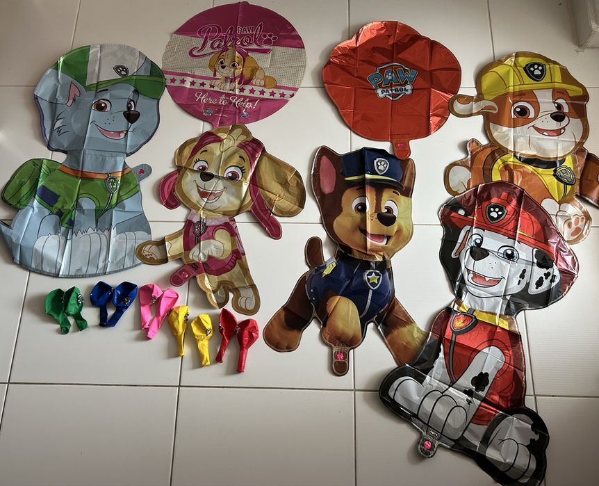 Seturi Paw Patrol pentru baieti si fete+bonus cifra si baloane  latex