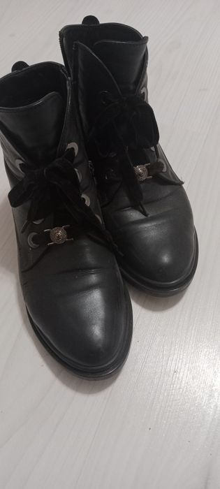 Ботиночки черные кожаные на весну