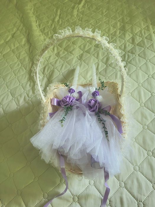 Сватбена кошница и ритуални свещи