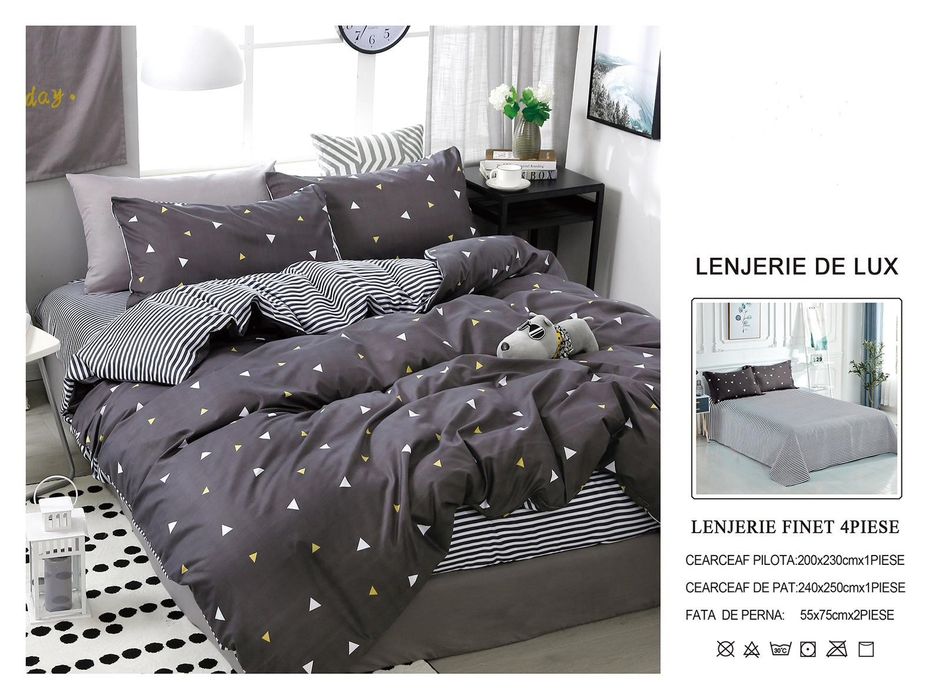 Lenjerii finet satinat 4 piese