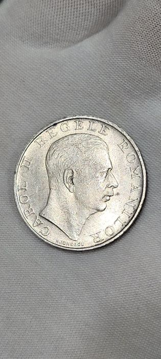 Moneda 250 lei 1939 Carol ll Unc Argint Bani vechi