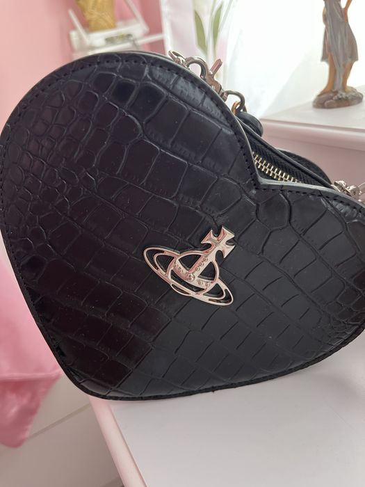 Vivienne Westwood heart-shaped crossbody black bag