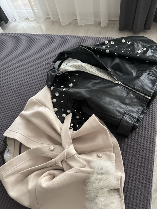 Кожено яке Zara , Жилетка Foteva