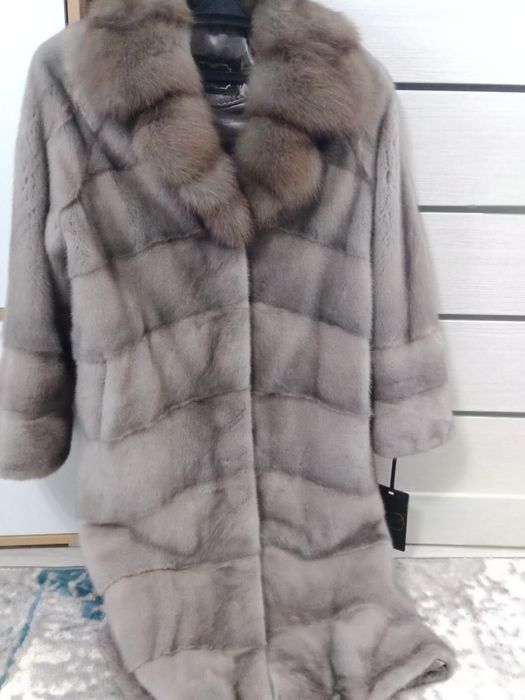 Норковая шуба в шикарном цвете