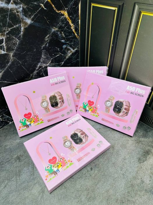 Набор для девушек 3в1-смарт часы,часы,браслет