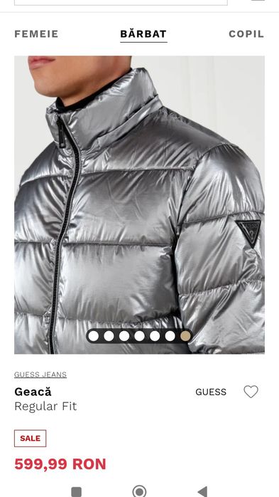 Geacă Guess Metalic Silver