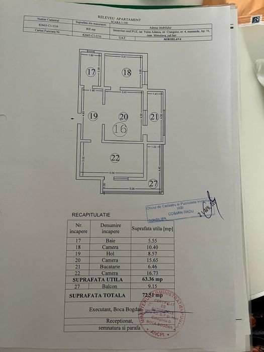 Apartament 3 camere strada Pepinierii, Valea Adanca Miroslava
