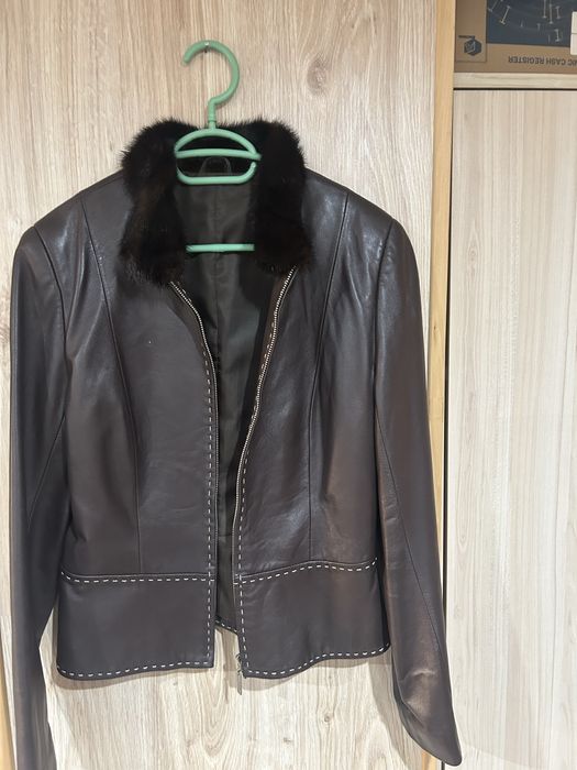 Страхотно кожено яке с якичка от норка