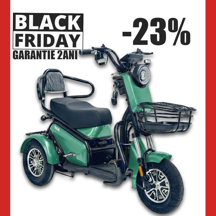 -23% Triciclu electric fara permis adulti si varstnici 600w 20ah NOU!