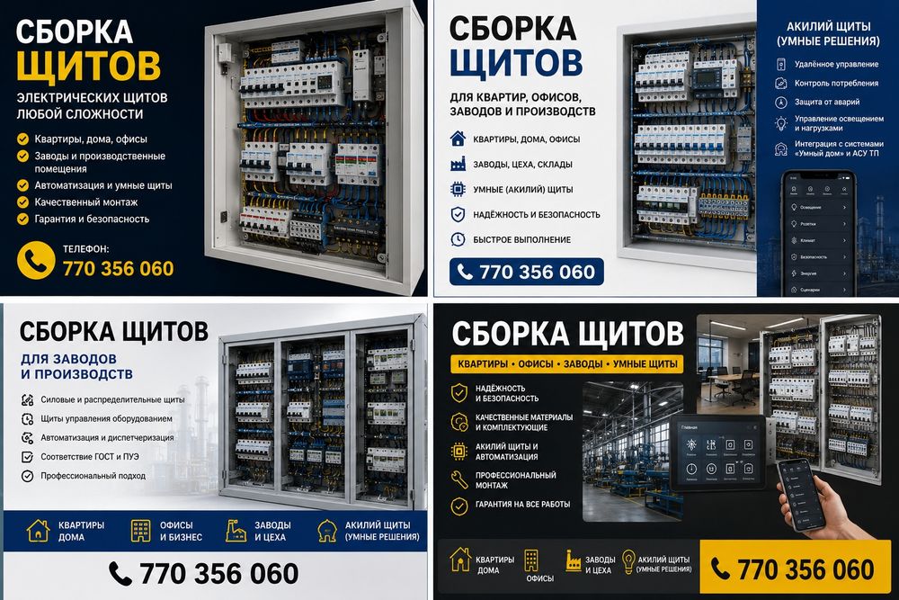 СБОРКА ЩИТОВ – завод ва монтаж ишлари