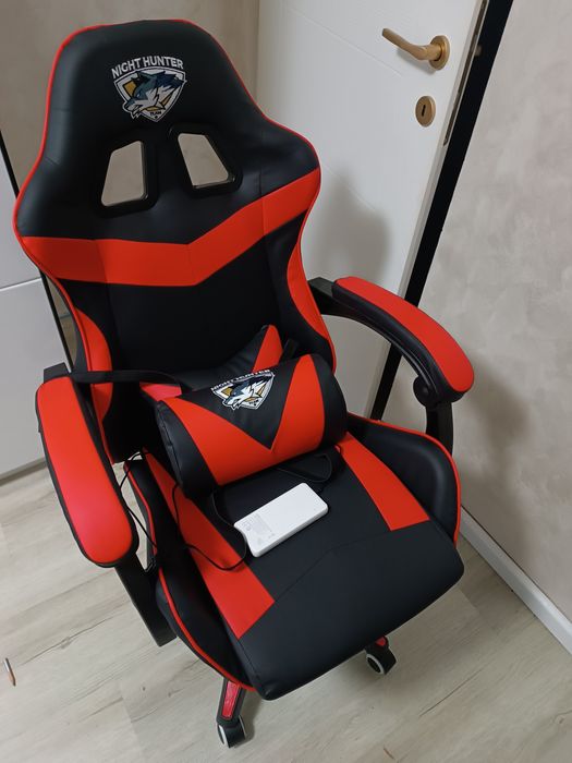 Scaun birou night hunter piele cu masaj prin vibrații