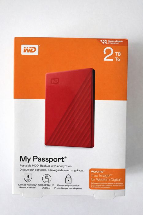 Hard extern HDD 2TB - WD My Passport Red (sigilat)