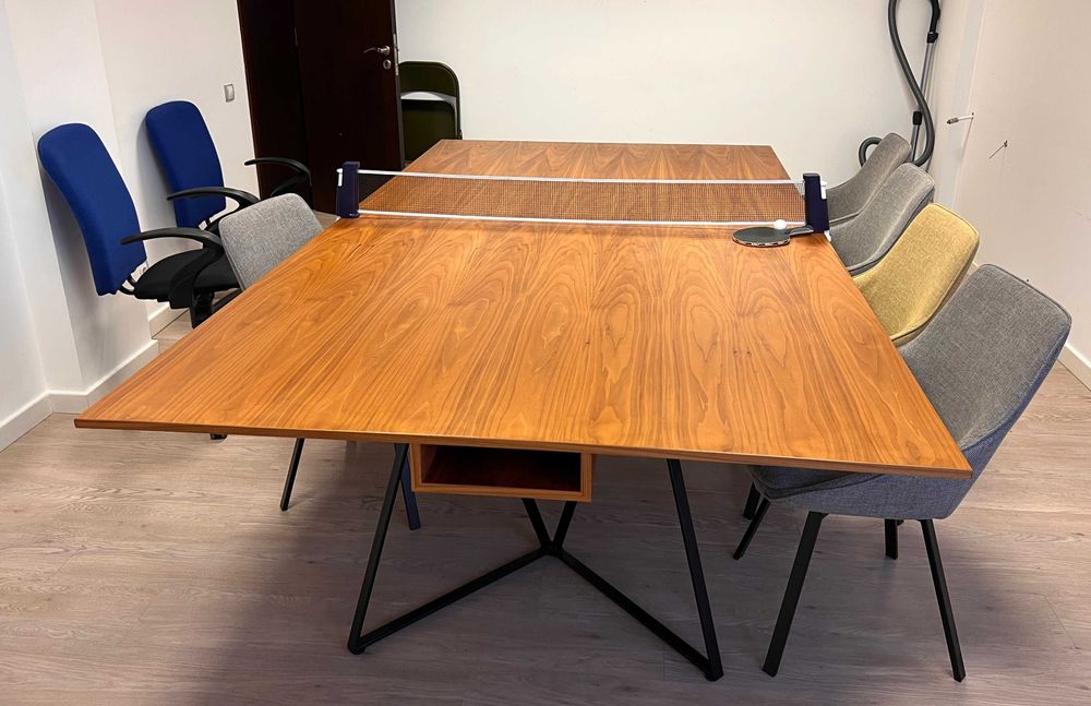 Конферентна / тенис маса с плот орех 274/153