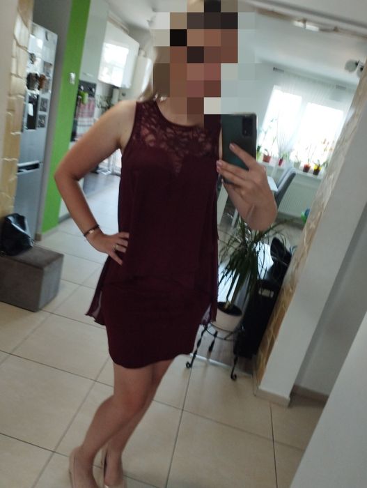 Rochie eleganta bordo