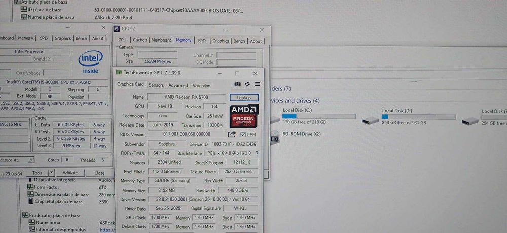 VANDUT PC Gaming I5 9600KF/RX 5700-8 GB/16 GB DDR4/SSD+HDD/GTA5/CS GO,etc