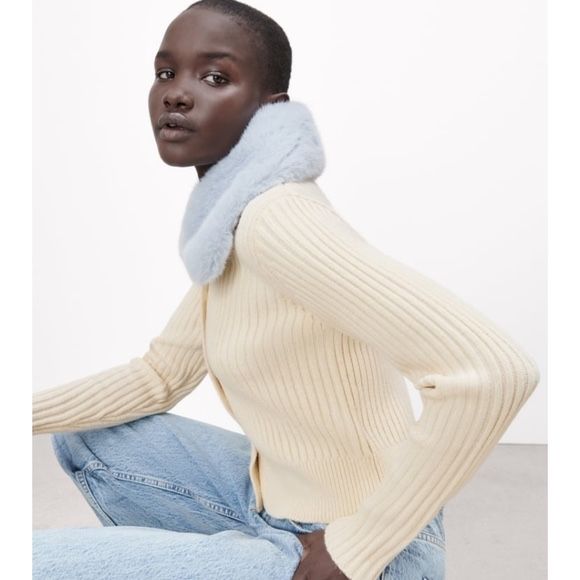 Cardigan Zara cu blana