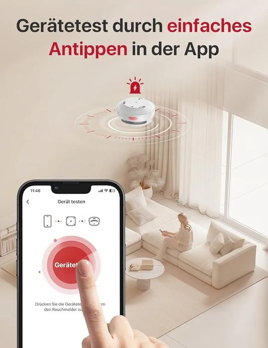 X-Sense FS61 интелигентен детектор за дим XS01-M 6 датчика с базова