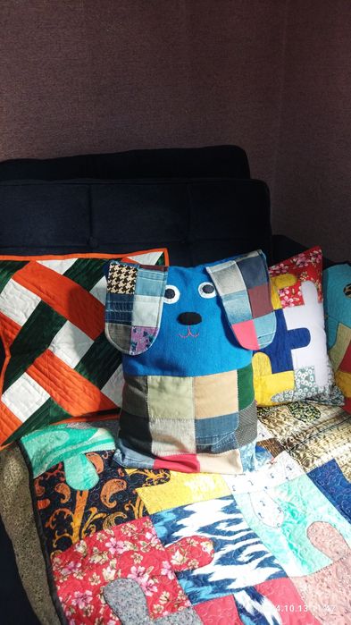 Наволочки диванные, мячики, подушка собака,