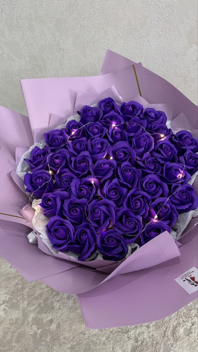 Букет из мыльных роз