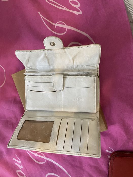 Кошелек DKNY оригинал красный кожаный