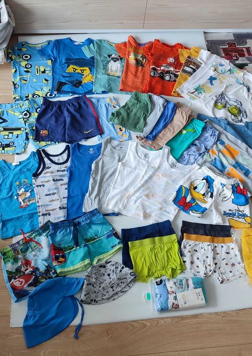 Лот летни детски дрехи за момче 110 - 116 H&M,Zara ,Nike  - всичко заедно се продава