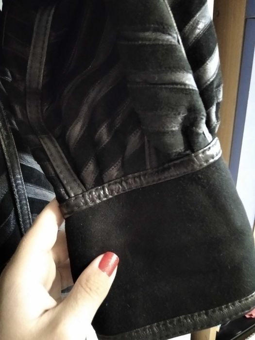 Кожено палто рибена кост