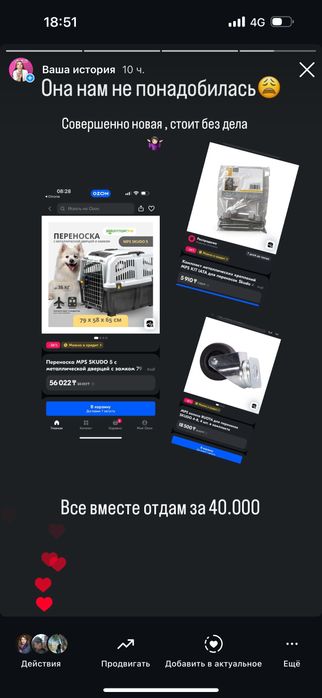 Переноска для собак средних пород