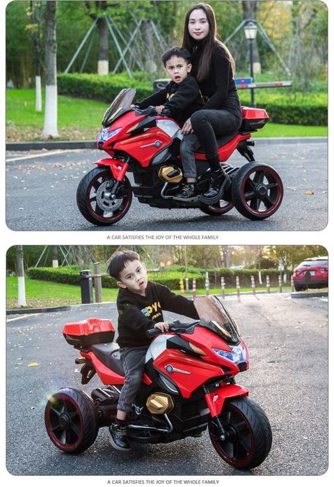 Самый большой полицейский мотоцикл для детей с мигалками и пультом