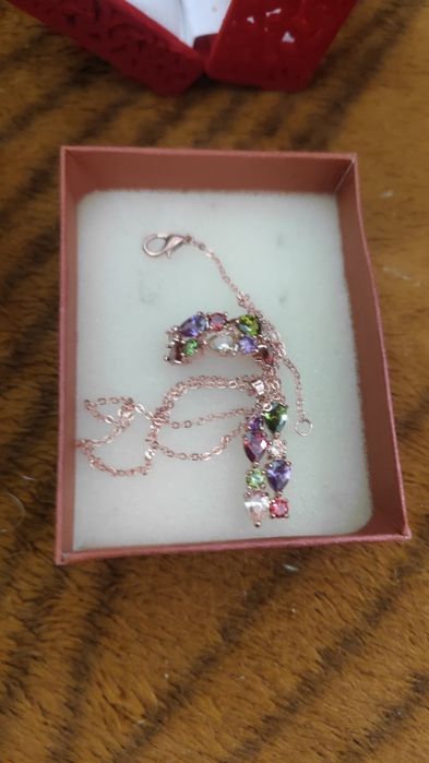 Бижутерия кольцо и цепочка с кулоном подвеской