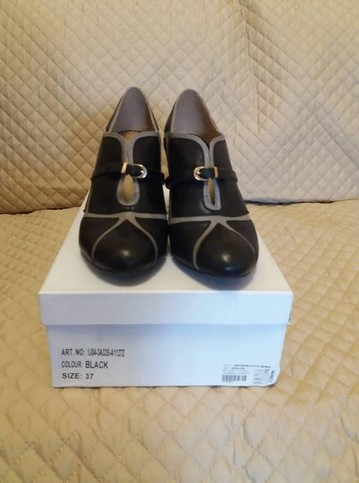 Черно-сиви дамски обувки Фабиано Номер 37