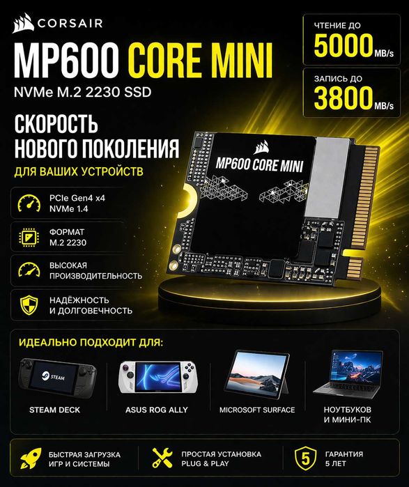 Corsair MP600 Core Mini 2tb 2230 NVMe