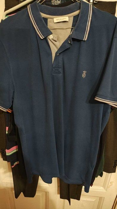 Tricou polo barbati albastru Selected Homme - marime L