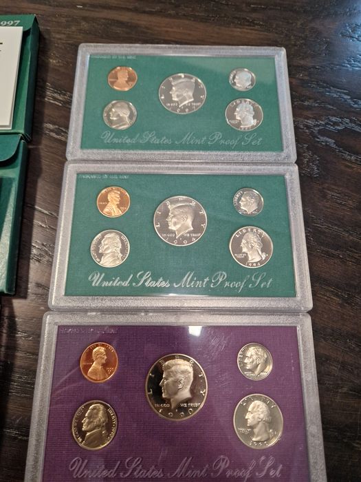 Сет монети САЩ 1990г,1994г и 1997г