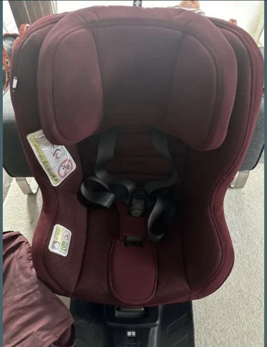 Scaun auto pentru copii Nuna, 0-4 ani, rotativ, cu baza, Plum