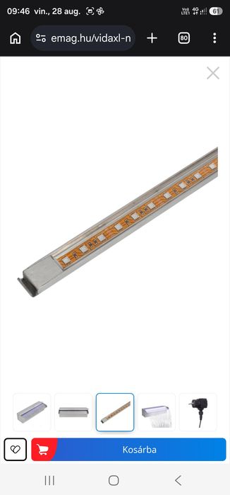 Fântână de piscină pătrată din oțel inoxidabil VidaXL cu lumini LED, 30 cm