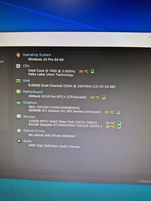 PC Gaming i5 7400 DDR4 RX 580 WiFi CS2 FiveM