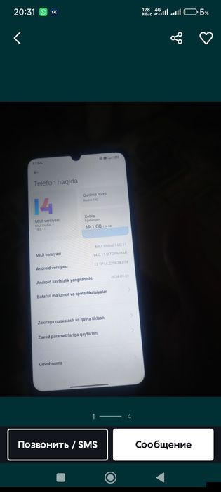 Redmi 13C 850000 bosa beraman Srochni sotish kera