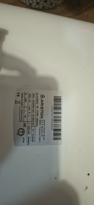 Boiler Ariston 15 l