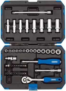 DRAPER-set chei tubulare metrice acționare pătrată de 1/4",sigilat