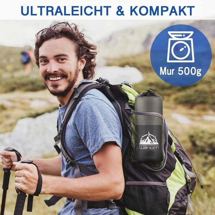 Willnorn Подплата за спален чувал чаршафи за пътуване и чувал за спане